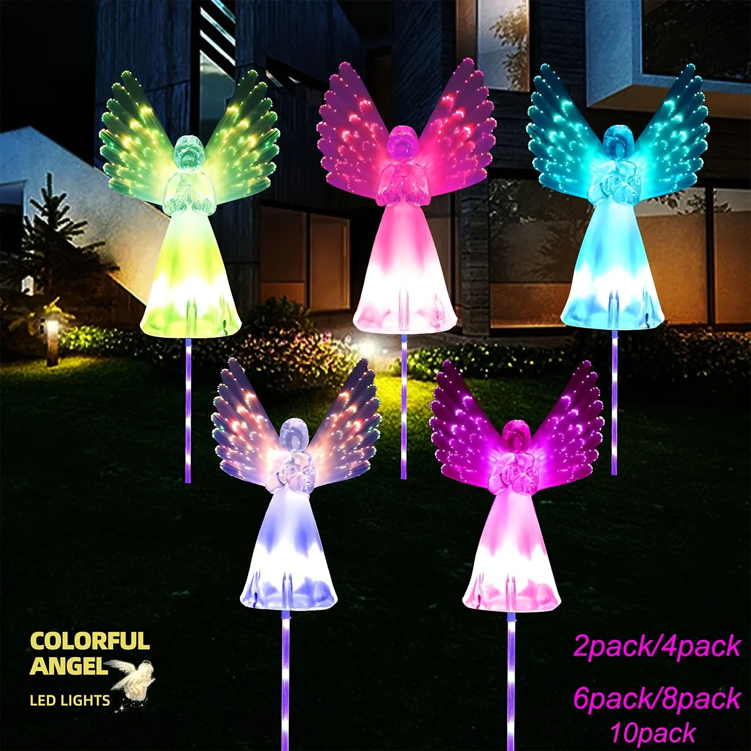 8pcs Solar LED Christmas Lights,Waterproof LED Lawn Lights,7 Colors Angel Lights For Outdoor Garden Villa Atmosphere Decoration
8pcs Solar LED Christmas Lights,Waterproof LED Lawn Lights,7 Colors Angel Lights For Outdoor Garden Villa Atmosphere Decoration
