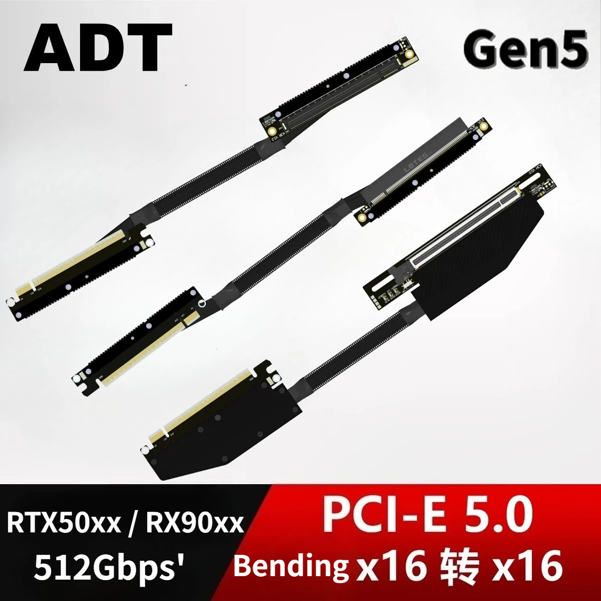 Кабель-удлинитель GEN5 PCIe 5.0 16X с двойным лево-левым и право-правым изгибом для видеокарт NVIDIA RTX50 и AMD RX90xx для серверных шасси
Кабель-удлинитель GEN5 PCIe 5.0 16X с двойным лево-левым и право-правым изгибом для видеокарт NVIDIA RTX50 и AMD RX90xx для серверных шасси