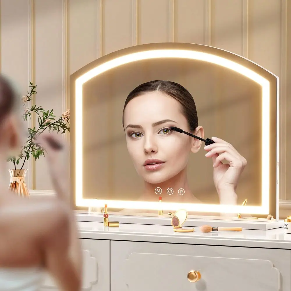 32 X 24 Inch LED Makeup Mirror With Lights,Arch Vanity Mirror With 10X Magnification, Smart Touch Sensor Dimmable 3 Colors Temp
32 X 24 Inch LED Makeup Mirror With Lights,Arch Vanity Mirror With 10X Magnification, Smart Touch Sensor Dimmable 3 Colors Temp