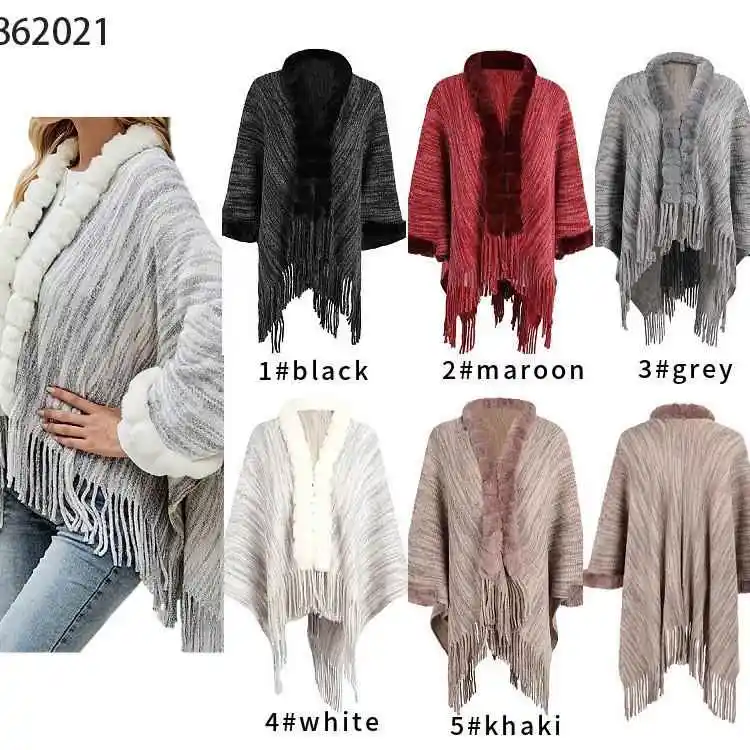 Warm Polyester Knitted Shawl with Fur Collar Women's Cardigan Coat Large Size Ladies' Scarf Versatile Spring Summer Fashion A...
Warm Polyester Knitted Shawl with Fur Collar Women's Cardigan Coat Large Size Ladies' Scarf Versatile Spring Summer Fashion A...