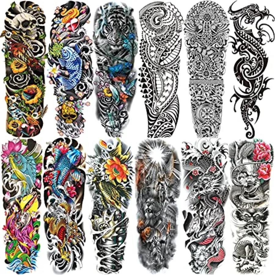 Aresvns Temporary Sleeve Tattoo for Men and Women L19"xW7",Waterproof Japanese Military Fake Tattoos Long lasting, Full Arm Tot
Aresvns Temporary Sleeve Tattoo for Men and Women L19"xW7",Waterproof Japanese Military Fake Tattoos Long lasting, Full Arm Tot