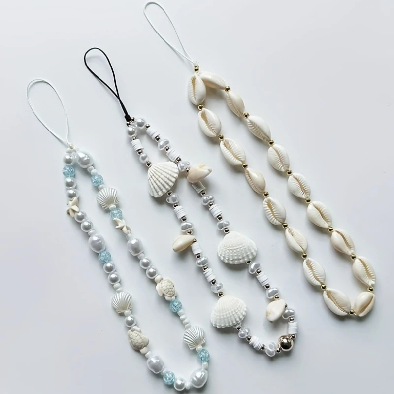 White Conch Shell Beaded Phone Chain Lanyard Fashion Ocean Style Wrist Strap For Women For iPhone Universal Accessories Lanyard
White Conch Shell Beaded Phone Chain Lanyard Fashion Ocean Style Wrist Strap For Women For iPhone Universal Accessories Lanyard