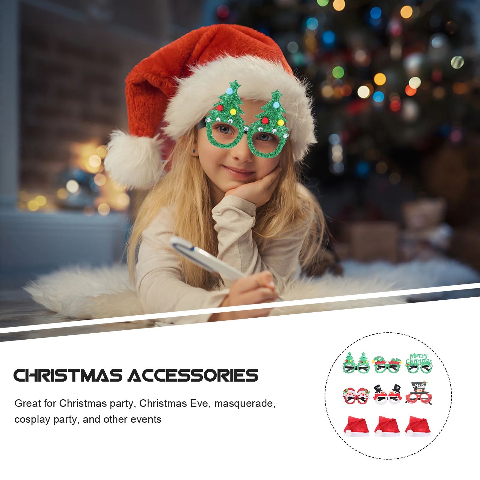 1Set Xmas Party Glasses Frames Christmas Head Decoration Lightweight Photo Prop Accessory Christmas Glasses
1Set Xmas Party Glasses Frames Christmas Head Decoration Lightweight Photo Prop Accessory Christmas Glasses