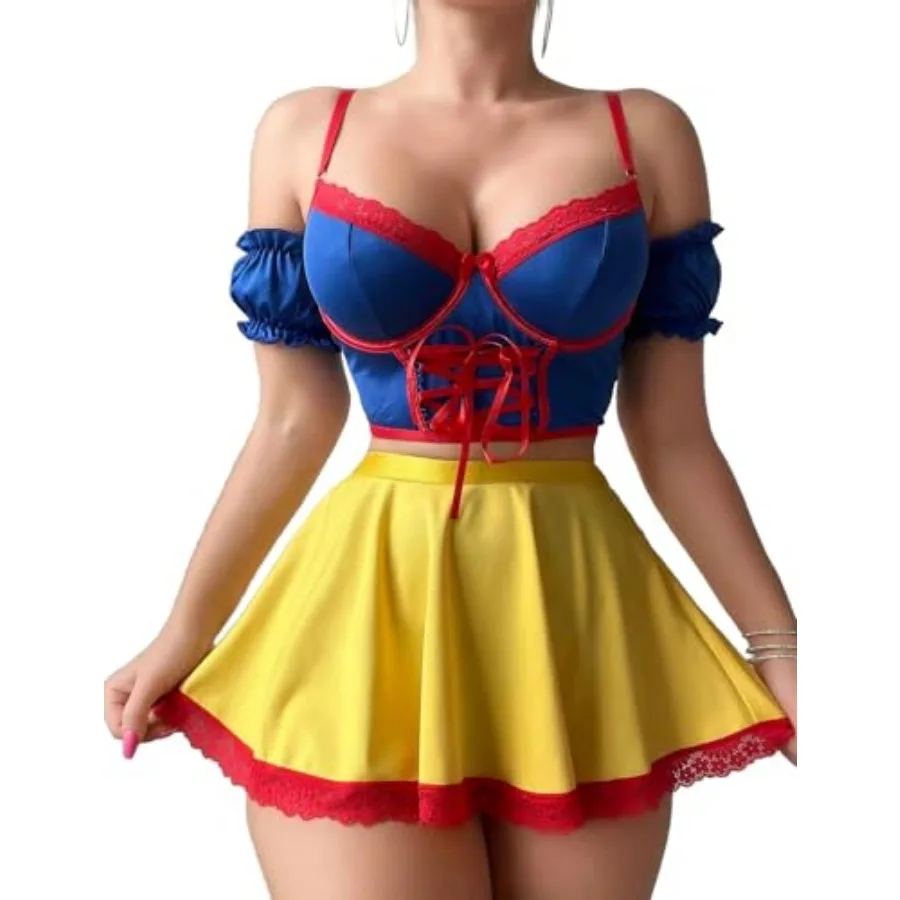 Cosplay Lingerie for Women Sexy Roleplay Costumes Princess Outfits with Pleated Skirt Sets 5 Pcs
Cosplay Lingerie for Women Sexy Roleplay Costumes Princess Outfits with Pleated Skirt Sets 5 Pcs