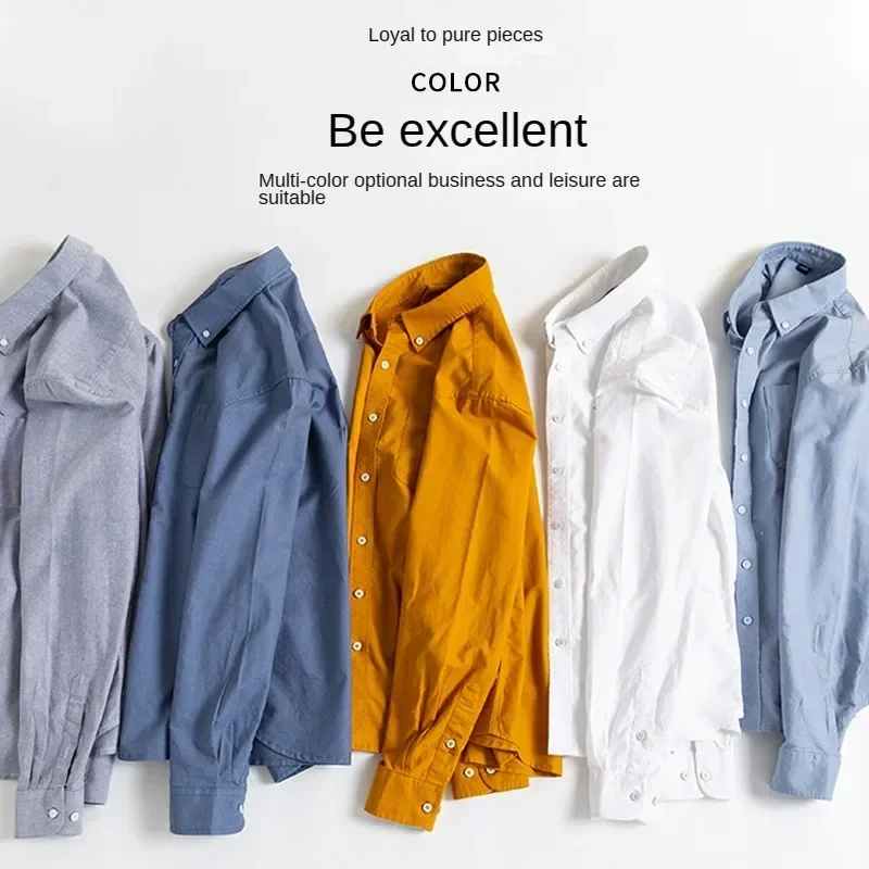 Mens Classic Business Long Sleeve Shirts Washed 100% Cotton Oxford Formal Dress Shirt Casual Fashion Standard Fit Workwear Shirt
Mens Classic Business Long Sleeve Shirts Washed 100% Cotton Oxford Formal Dress Shirt Casual Fashion Standard Fit Workwear Shirt