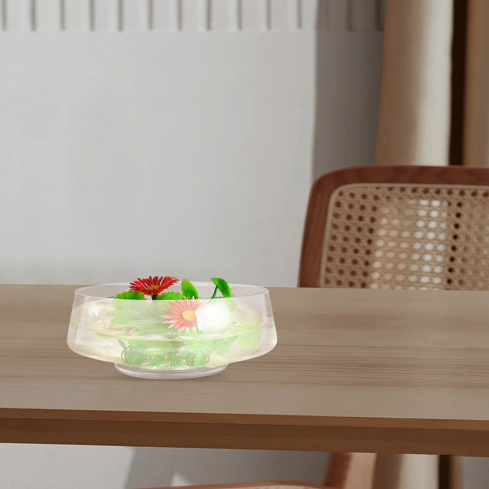 Elegant Clear Glass Planter for Centerpiece Arrangements Wide Mouth Bowl for Small Potted Plants and Landscapes Home Decor
Elegant Clear Glass Planter for Centerpiece Arrangements Wide Mouth Bowl for Small Potted Plants and Landscapes Home Decor