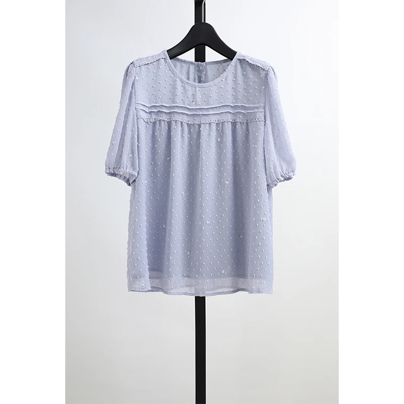 Elegant Embroidered Bubble Sleeve Shirt round Neck Straight Cut Short Sleeve Women's Summer Fashion Top by Tagkita Skin-frien...
Elegant Embroidered Bubble Sleeve Shirt round Neck Straight Cut Short Sleeve Women's Summer Fashion Top by Tagkita Skin-frien...
