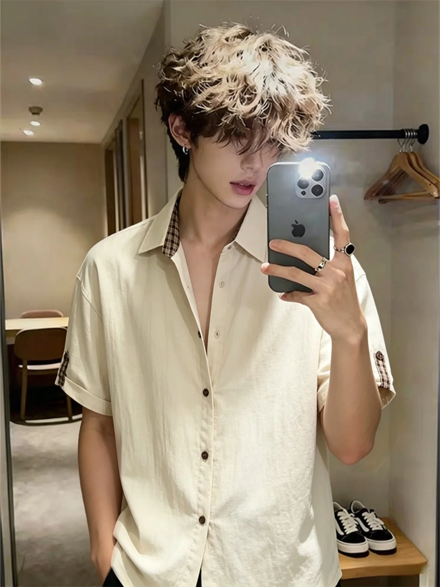 Men's Summer Short Sleeve Shirt Checks Loose Fit Breathable Comfortable Skin-friendly Washed Processed Regular Length
Men's Summer Short Sleeve Shirt Checks Loose Fit Breathable Comfortable Skin-friendly Washed Processed Regular Length