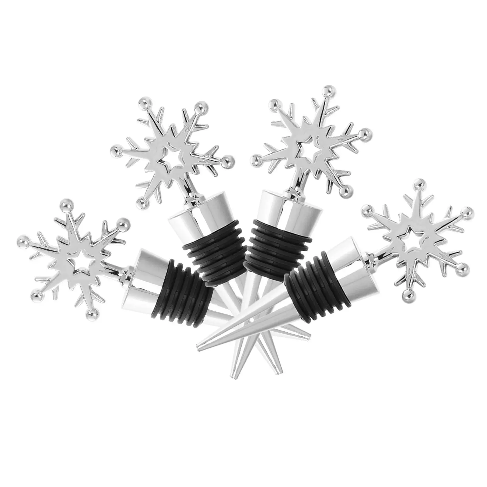 4 Pcs Stoppers Silver Snowflake Design Reusable Stainless Steel Beverage Bottle Stoppers Beverage Bottle Corks For Decor
4 Pcs Stoppers Silver Snowflake Design Reusable Stainless Steel Beverage Bottle Stoppers Beverage Bottle Corks For Decor