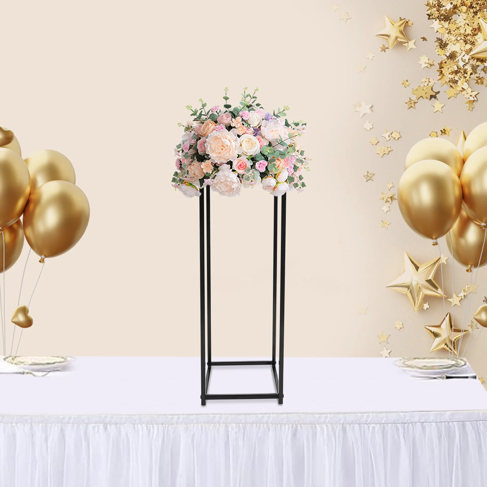 Black Metal Wedding Flower Floor Stand (25x25x75cm/9.84x9.84x29.53in), Ideal for Weddings & Dinner Centerpieces
Black Metal Wedding Flower Floor Stand (25x25x75cm/9.84x9.84x29.53in), Ideal for Weddings & Dinner Centerpieces