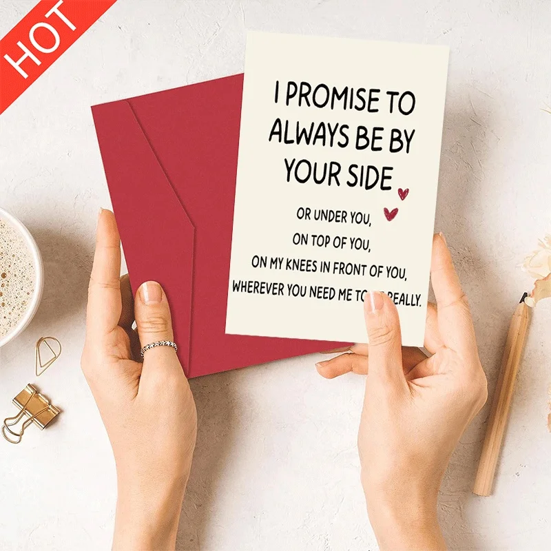 Romantic Naughty Valentine's Day Greeting Card I Promise To Always Be By Your Side Humorous Love Card for Boyfriend
Romantic Naughty Valentine's Day Greeting Card I Promise To Always Be By Your Side Humorous Love Card for Boyfriend