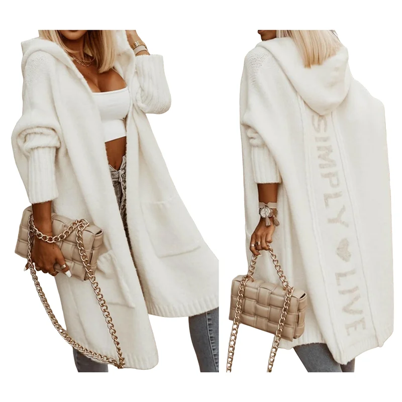 Best Of 2025-Womens Long Cardigan Oversized Hooded Casual Long Sleeves Solid Color Letter Printed Sweater Outwear
Best Of 2025-Womens Long Cardigan Oversized Hooded Casual Long Sleeves Solid Color Letter Printed Sweater Outwear