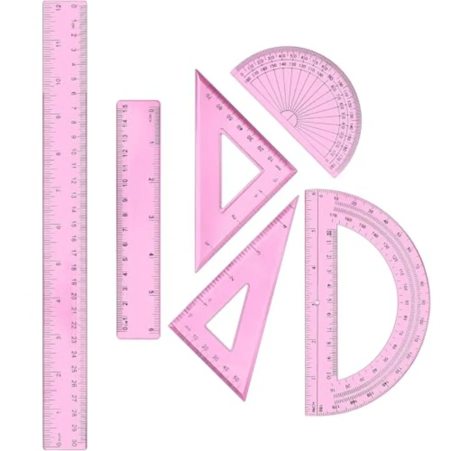 1 Set Plastic Clear Math Set Includes Protractor Triangle Rulers 12 Inch 6 Inch Straight Geometry Math Transparent Ruler Measur
1 Set Plastic Clear Math Set Includes Protractor Triangle Rulers 12 Inch 6 Inch Straight Geometry Math Transparent Ruler Measur