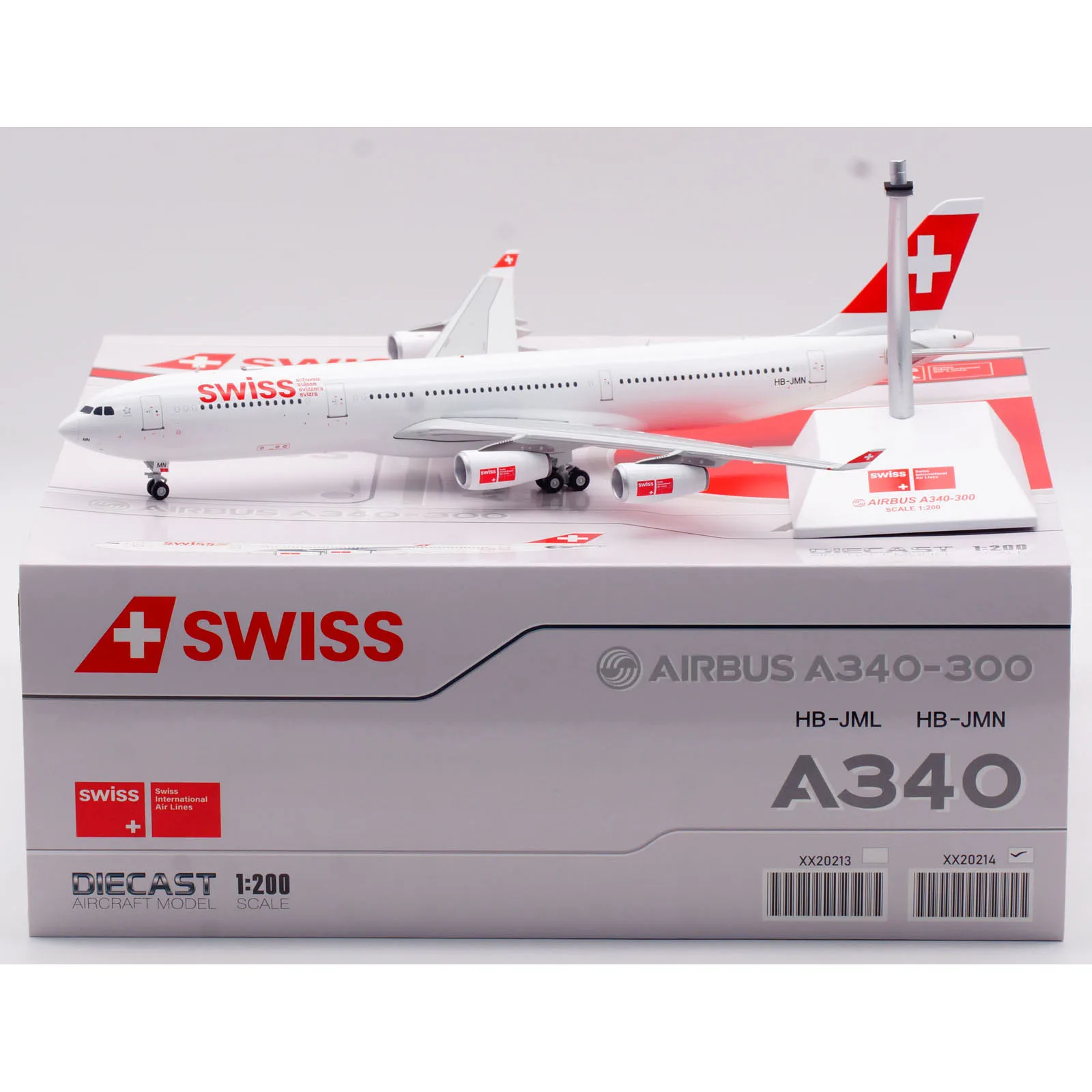 XX20214 Alloy Collectible Plane Gift JC Wings 1:200 Swiss Airlines "StarAlliance" Airbus A340-300 Diecast Aircraft Model HB-JMN
XX20214 Alloy Collectible Plane Gift JC Wings 1:200 Swiss Airlines "StarAlliance" Airbus A340-300 Diecast Aircraft Model HB-JMN