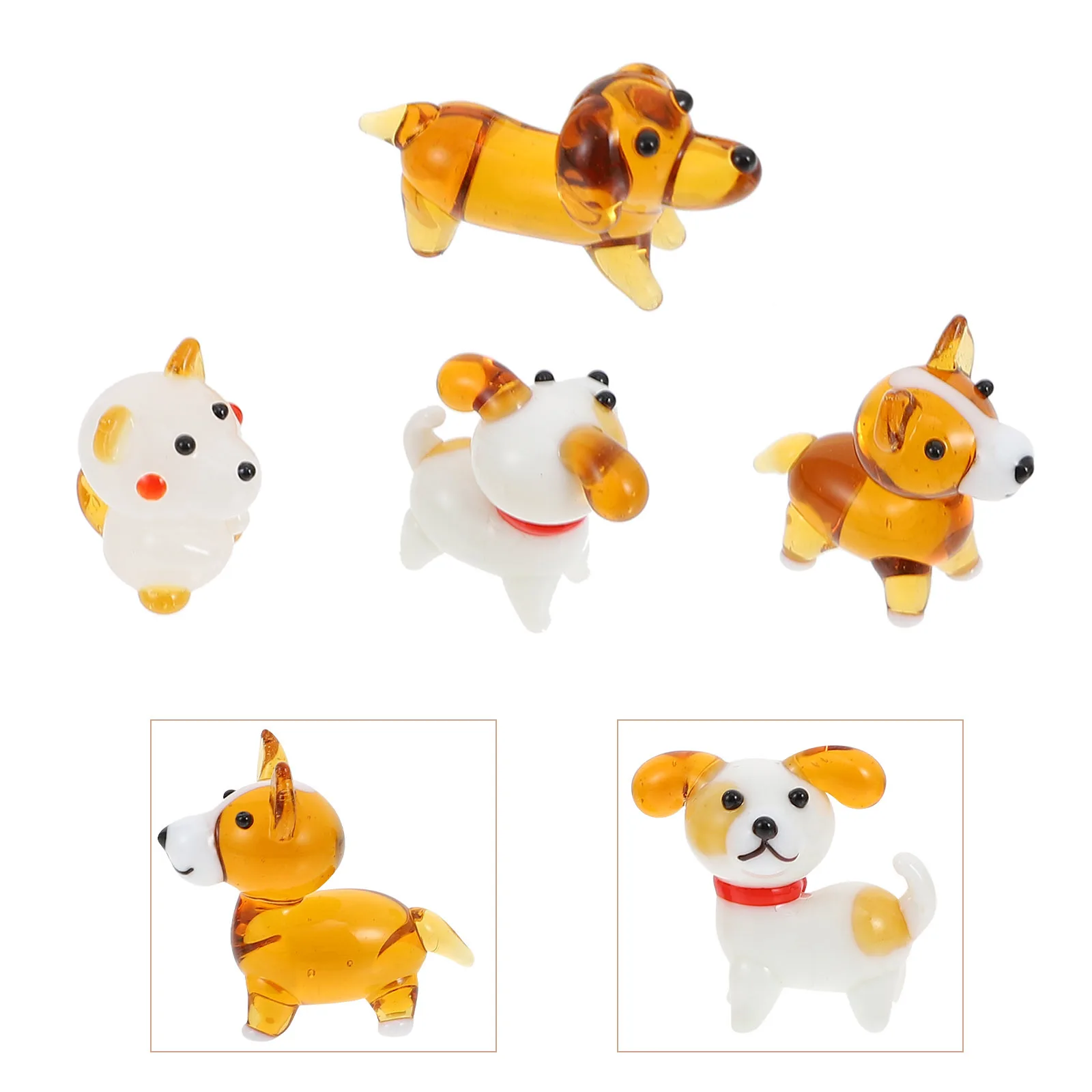 4Pcs Crystal Glass Small Dog Decorations Mini Dog Craft Home Desk Bonsai Ornament Exquisite Artwork Realistic Puppy
4Pcs Crystal Glass Small Dog Decorations Mini Dog Craft Home Desk Bonsai Ornament Exquisite Artwork Realistic Puppy