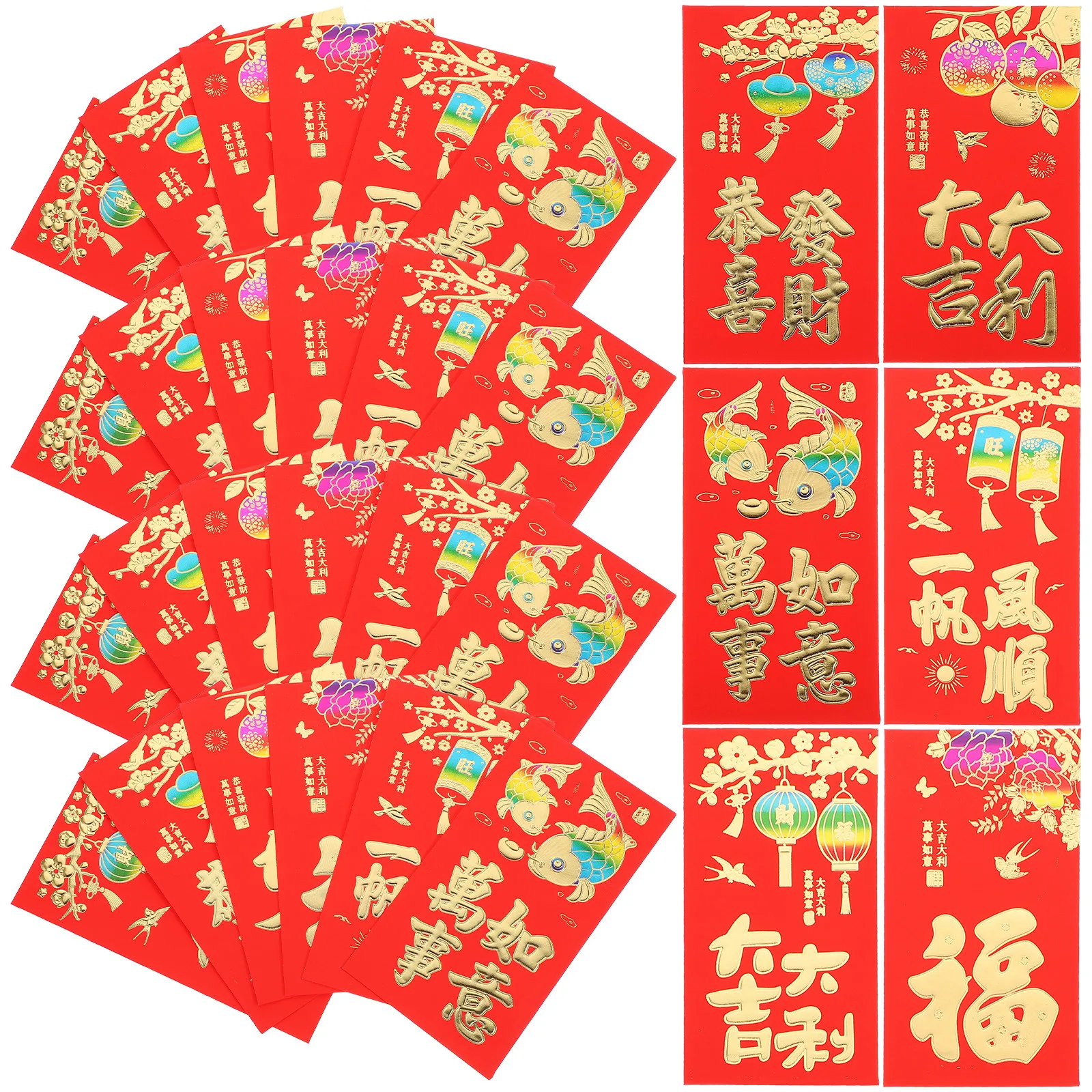 30Pcs Red Envelope Chinese Style Delicate Money Packets for New Year Gift Blessing Traditional Red Pocket Favor Hong Bao
30Pcs Red Envelope Chinese Style Delicate Money Packets for New Year Gift Blessing Traditional Red Pocket Favor Hong Bao