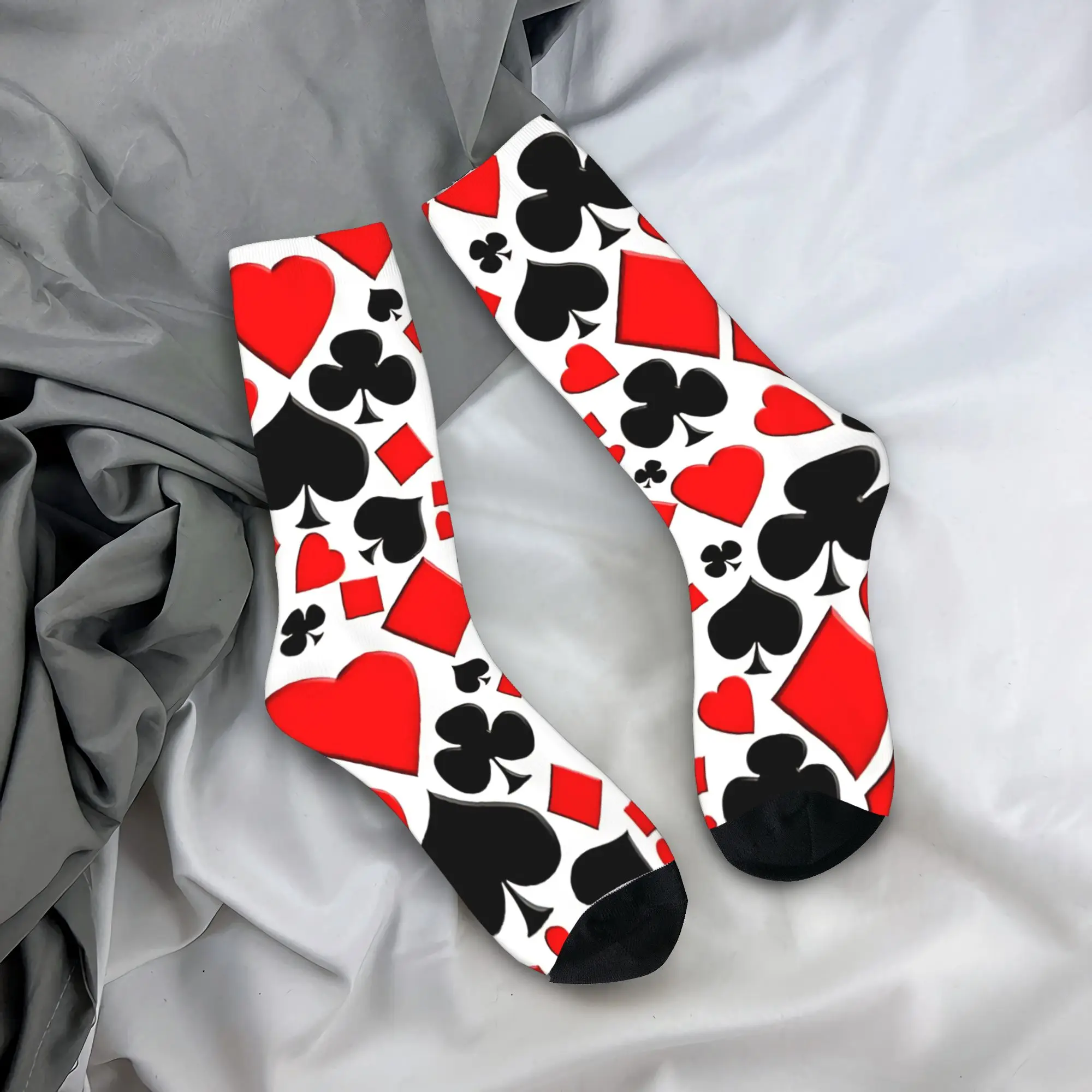 Playing Card Symbols Socks Anti Slip Stockings Women Men Soft Skateboard Socks Autumn Novelty Graphic Socks
Playing Card Symbols Socks Anti Slip Stockings Women Men Soft Skateboard Socks Autumn Novelty Graphic Socks