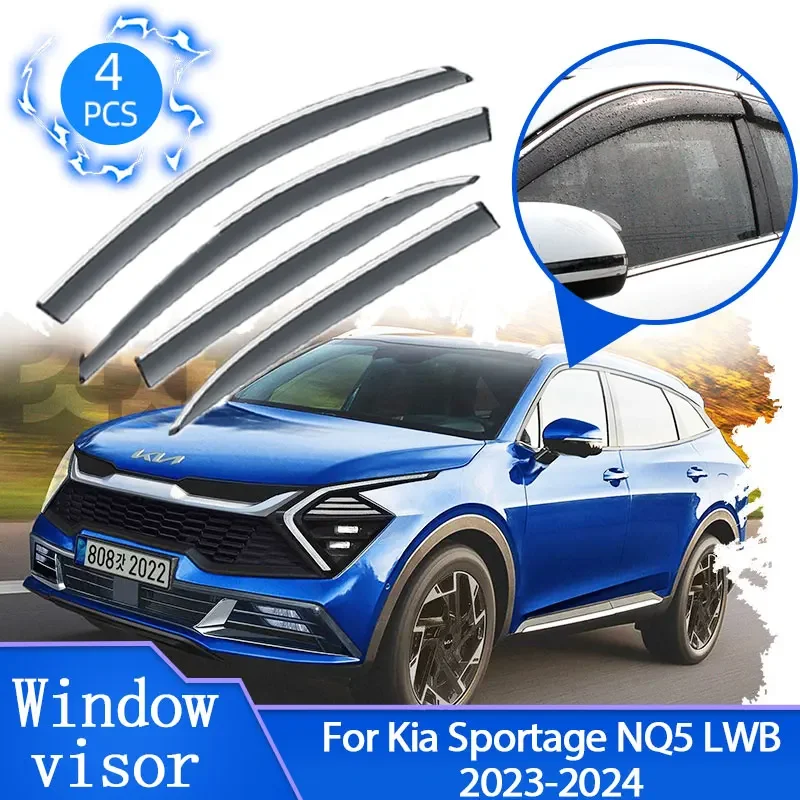 For Kia Sportage 5 NQ5 LWB 2023 2024 Window Visor Sun Rain Smoke Deflector Vent Awning Guard Cover Trim Protector Accessories
For Kia Sportage 5 NQ5 LWB 2023 2024 Window Visor Sun Rain Smoke Deflector Vent Awning Guard Cover Trim Protector Accessories