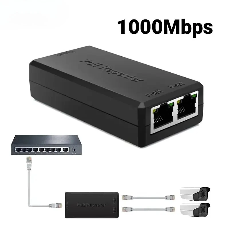 2 Port Gigabit POE Extender 1000Mbps IEEE 802.3af/at PoE Repeater For Surveillance CCTV IP Camera Power Supply
2 Port Gigabit POE Extender 1000Mbps IEEE 802.3af/at PoE Repeater For Surveillance CCTV IP Camera Power Supply