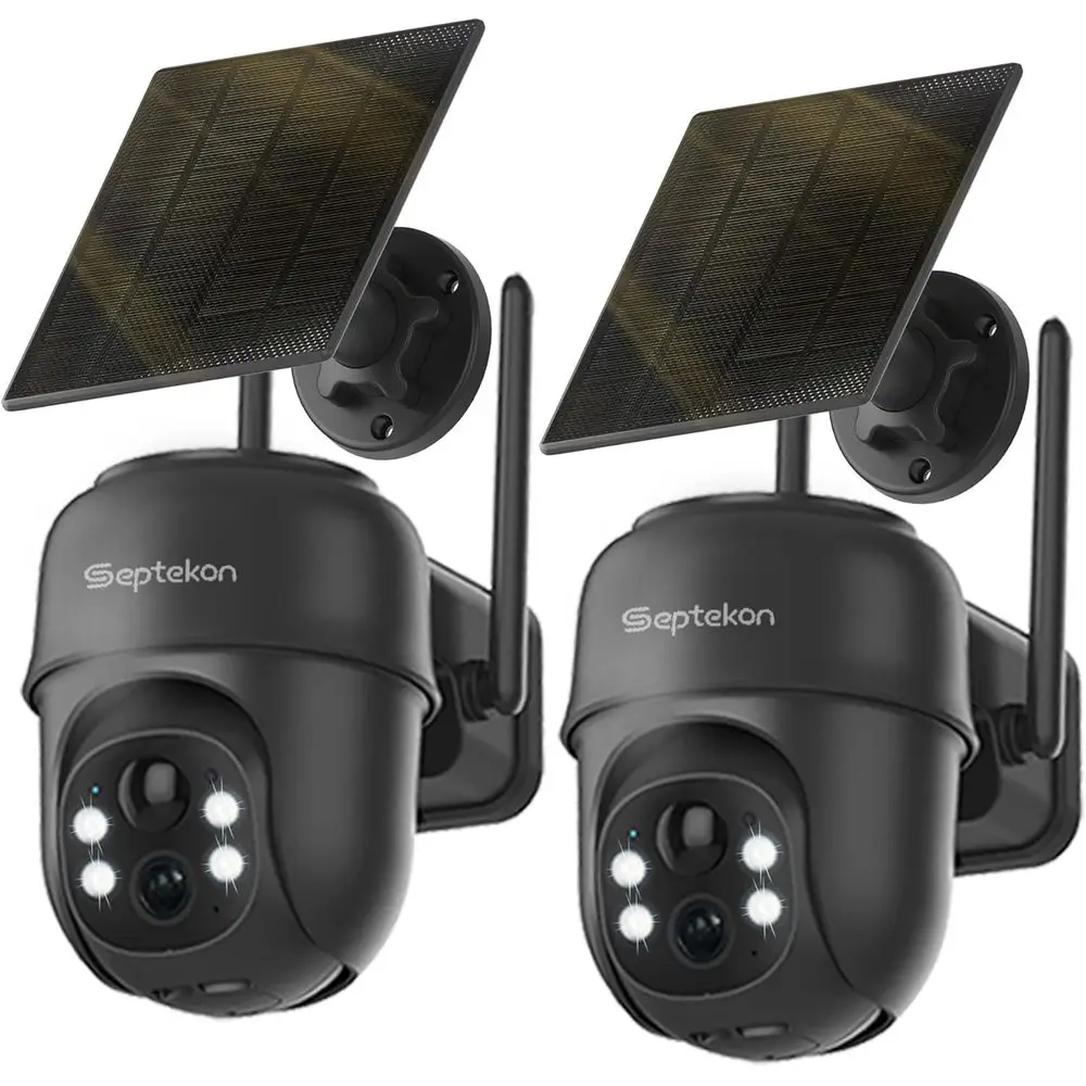 Wireless Outdoor Security Camera Duo, 360° Pan-Tilt-Zoom, Battery-Powered, 2.4G with Spotlight, Color Night Vision, Motion Alarm
Wireless Outdoor Security Camera Duo, 360° Pan-Tilt-Zoom, Battery-Powered, 2.4G with Spotlight, Color Night Vision, Motion Alarm
