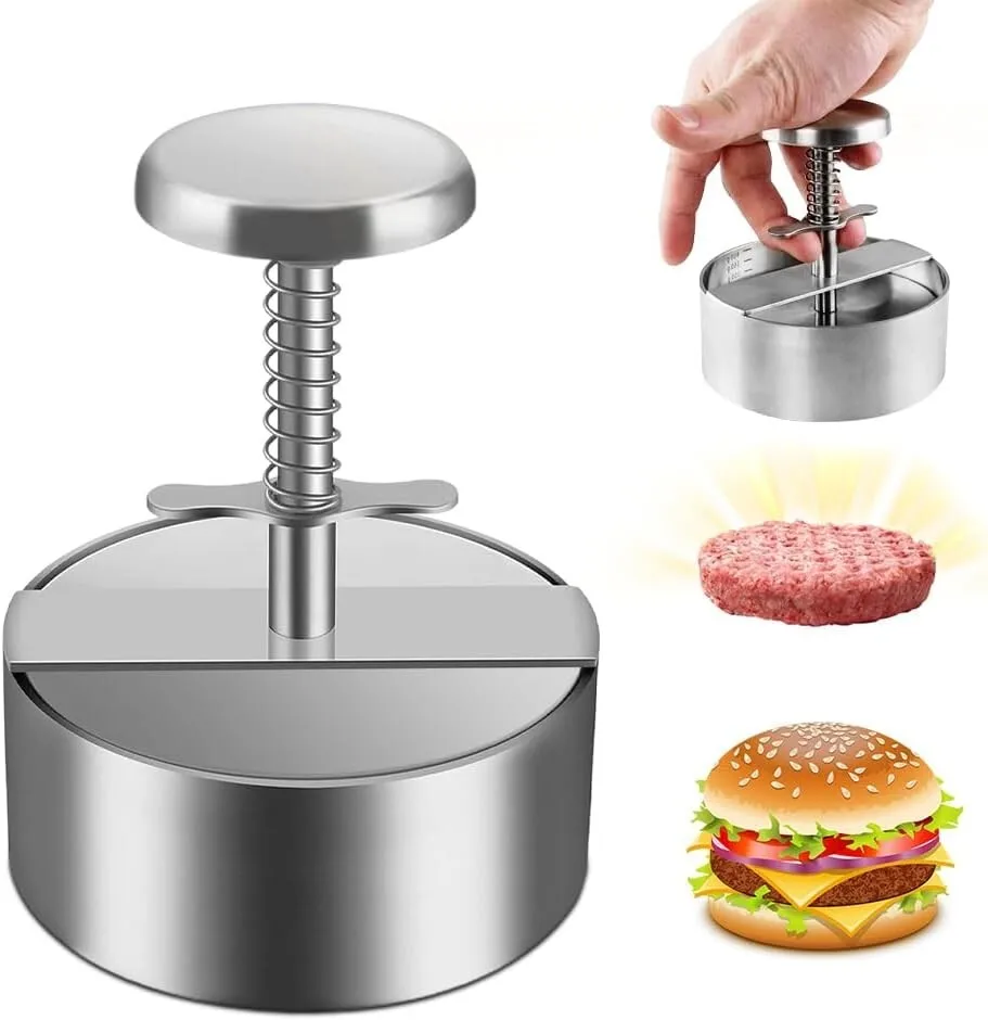 Stainless Steel Adjustable Hamburger Press & Patty Maker Non-Stick Professional
Stainless Steel Adjustable Hamburger Press & Patty Maker Non-Stick Professional