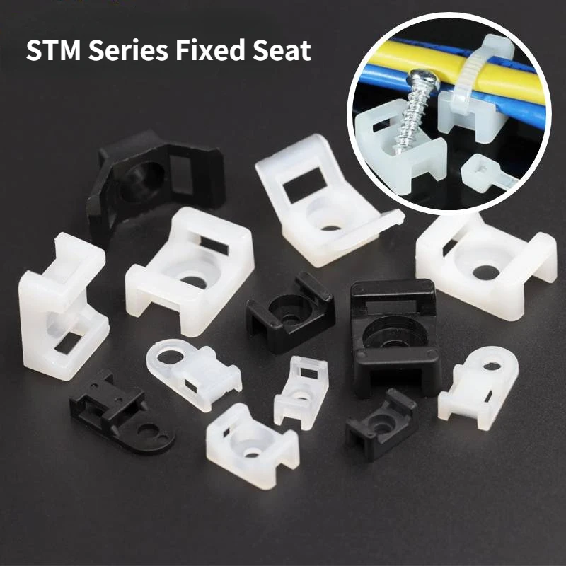 STM Series Cable Tie Saddle Type Installation Plastic Base Wire Clip Wire Fixing Seat Screw Hole Cable Tie Mounting Seat 5-50PCS
STM Series Cable Tie Saddle Type Installation Plastic Base Wire Clip Wire Fixing Seat Screw Hole Cable Tie Mounting Seat 5-50PCS