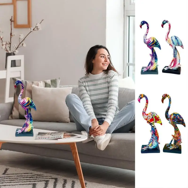 Colorful Flamingo Figurine Graffiti Resin Animal Art Crafts Flamingo Ornament creative Flamingo Sculpture for home desktop decor
Colorful Flamingo Figurine Graffiti Resin Animal Art Crafts Flamingo Ornament creative Flamingo Sculpture for home desktop decor