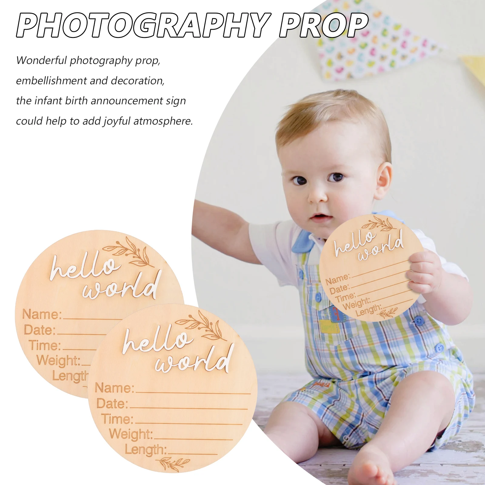2 Pcs Time Commemorative Sign Newborn Month Card Plaque Baby Announcement Wood Cards
2 Pcs Time Commemorative Sign Newborn Month Card Plaque Baby Announcement Wood Cards