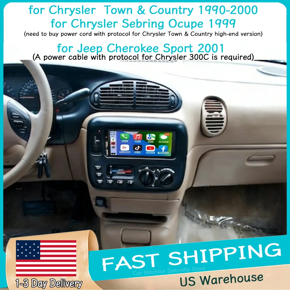 6.86'' 2G+32G Car Stereo GPS Navigation for Town & Country 1990-2000 Android15 with Carplay Android Auto Bluetooth WIFI FM SWC
6.86'' 2G+32G Car Stereo GPS Navigation for Town & Country 1990-2000 Android15 with Carplay Android Auto Bluetooth WIFI FM SWC
