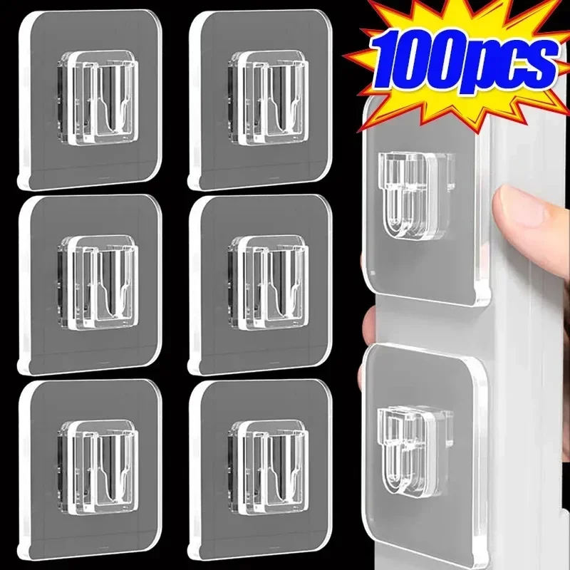 Self Adhesive Wall Hooks Multi-Purpose Transparent Double-Sided Hanger Picture Frame Snap Hooks Home Kitchen Bathroom Organizers
Self Adhesive Wall Hooks Multi-Purpose Transparent Double-Sided Hanger Picture Frame Snap Hooks Home Kitchen Bathroom Organizers