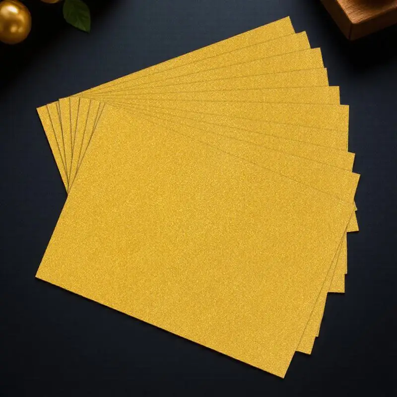10 Pcs Glitter Cardstock Premium Construction Paper Colored Shimmer Crafts Scrapbooking Golden
10 Pcs Glitter Cardstock Premium Construction Paper Colored Shimmer Crafts Scrapbooking Golden
