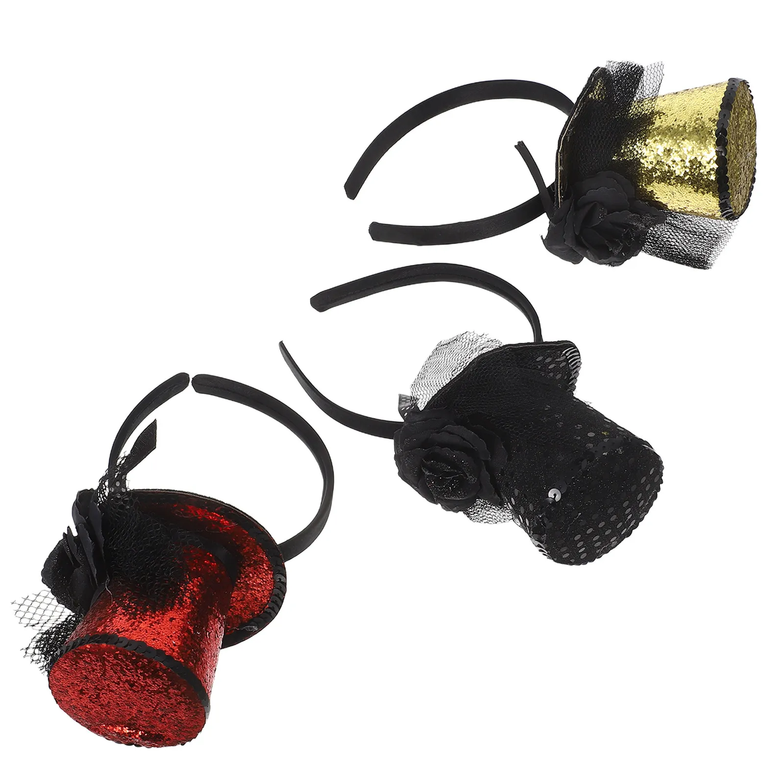3Pcs Mini Top Hat Headband Black Sequin Fascinator Veil Party Headpiece Halloween Christmas Wedding Tea Party Costume Accessory
3Pcs Mini Top Hat Headband Black Sequin Fascinator Veil Party Headpiece Halloween Christmas Wedding Tea Party Costume Accessory