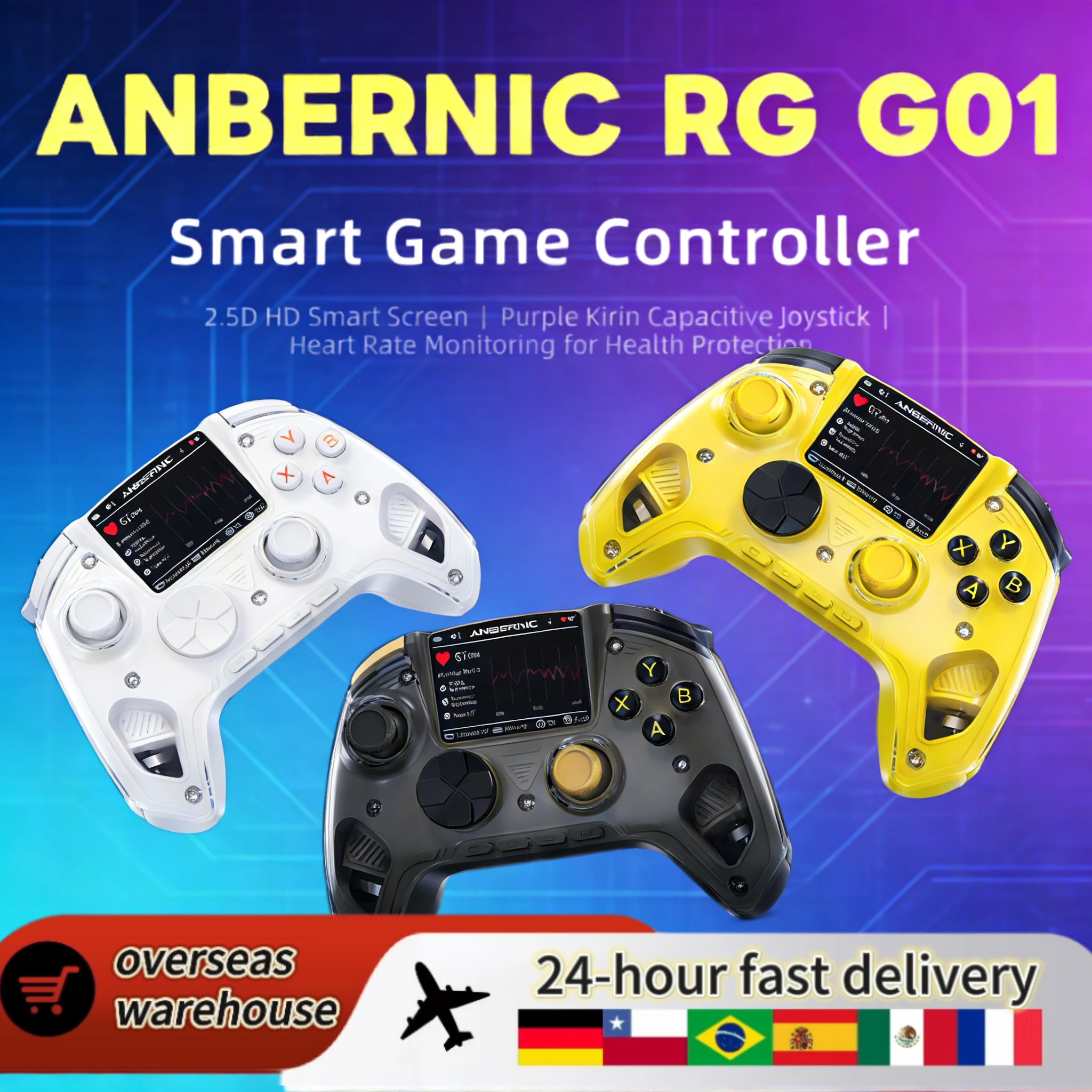 Игровой контроллер ANBERNIC RG G01 для ретро-игр с датчиками Холла, Bluetooth/проводной/беспроводной геймпад XBOX для ПК, Android, iOS, Steam, Linux
Игровой контроллер ANBERNIC RG G01 для ретро-игр с датчиками Холла, Bluetooth/проводной/беспроводной геймпад XBOX для ПК, Android, iOS, Steam, Linux