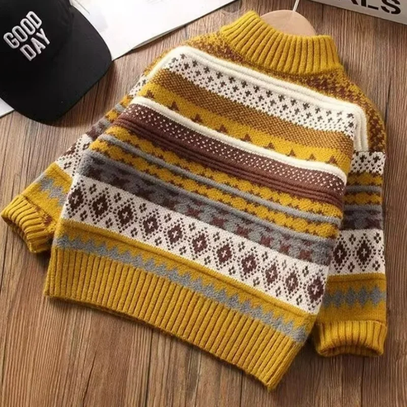 Boys Woolen Sweater Crochet Cotton Windbreak 2024 Soft Autumn Winter Thicken Christmas Gift School Warm Children's Clothing
Boys Woolen Sweater Crochet Cotton Windbreak 2024 Soft Autumn Winter Thicken Christmas Gift School Warm Children's Clothing