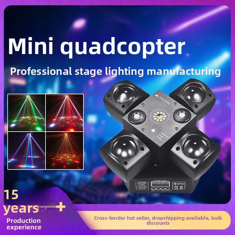 Mini 4-Arm Beam Strobe Light with Laser, RGB Stage Lamp for DJ Bar KTV Club Party
Mini 4-Arm Beam Strobe Light with Laser, RGB Stage Lamp for DJ Bar KTV Club Party