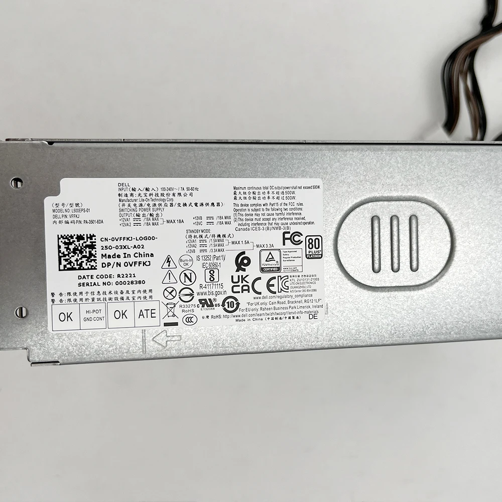 For DELL OPTIPLEX 7000 L500EPS-01 Power Supply VFFKJ 0VFFKJ CN-0VFFKJ 500W
For DELL OPTIPLEX 7000 L500EPS-01 Power Supply VFFKJ 0VFFKJ CN-0VFFKJ 500W