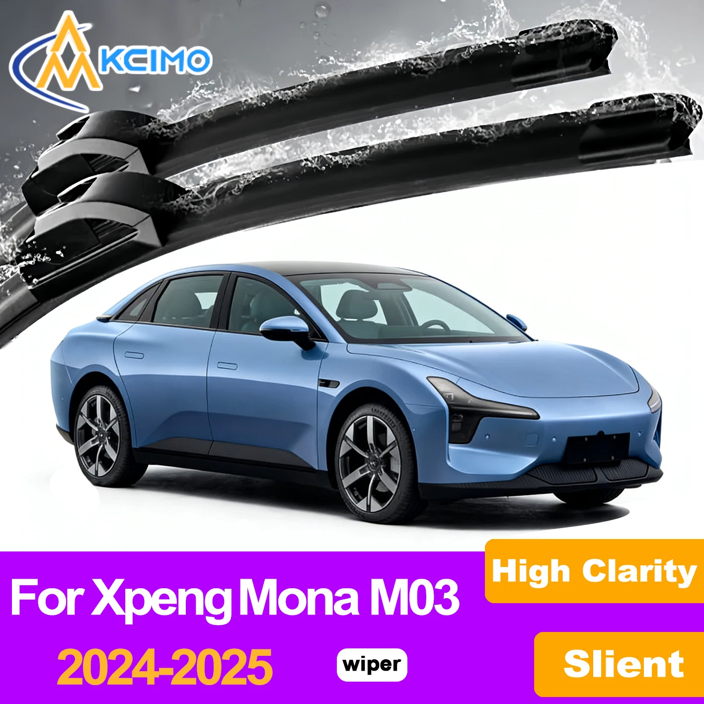 KCIMO 2PCS Front Windshield Wiper Blades For Xpeng Mona M03 2024-2025, Automotive Wiper Blades Soft Rubber for Gentle Wiping
KCIMO 2PCS Front Windshield Wiper Blades For Xpeng Mona M03 2024-2025, Automotive Wiper Blades Soft Rubber for Gentle Wiping