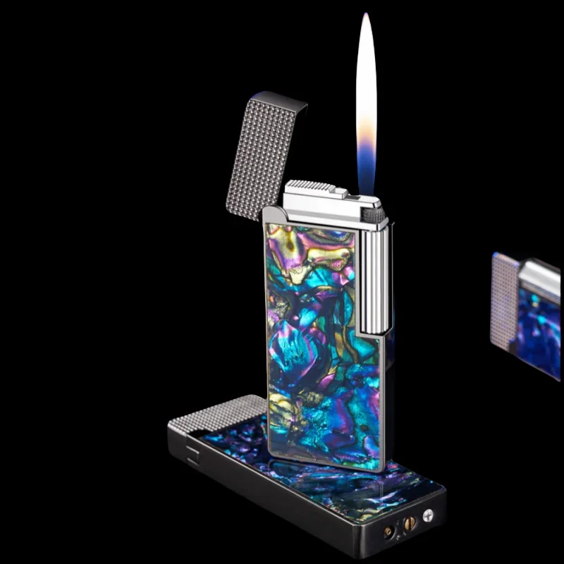 Metal Colored Shell Inlaid Ultra-thin Inflatable Lighter, Side Sliding Ignition Wheel Torch Windproof Lighter Men's Smoking Gift
Metal Colored Shell Inlaid Ultra-thin Inflatable Lighter, Side Sliding Ignition Wheel Torch Windproof Lighter Men's Smoking Gift