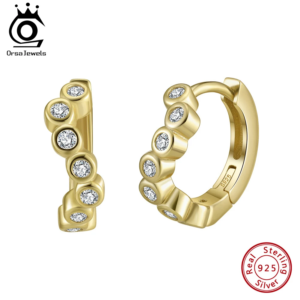 ORSA JEWELS 925 Sterling Silver Simple 5A Zirconia Hoop Earrings Gift Irregular Charm Circle Ear Versatile Party Jewelry APE142
ORSA JEWELS 925 Sterling Silver Simple 5A Zirconia Hoop Earrings Gift Irregular Charm Circle Ear Versatile Party Jewelry APE142