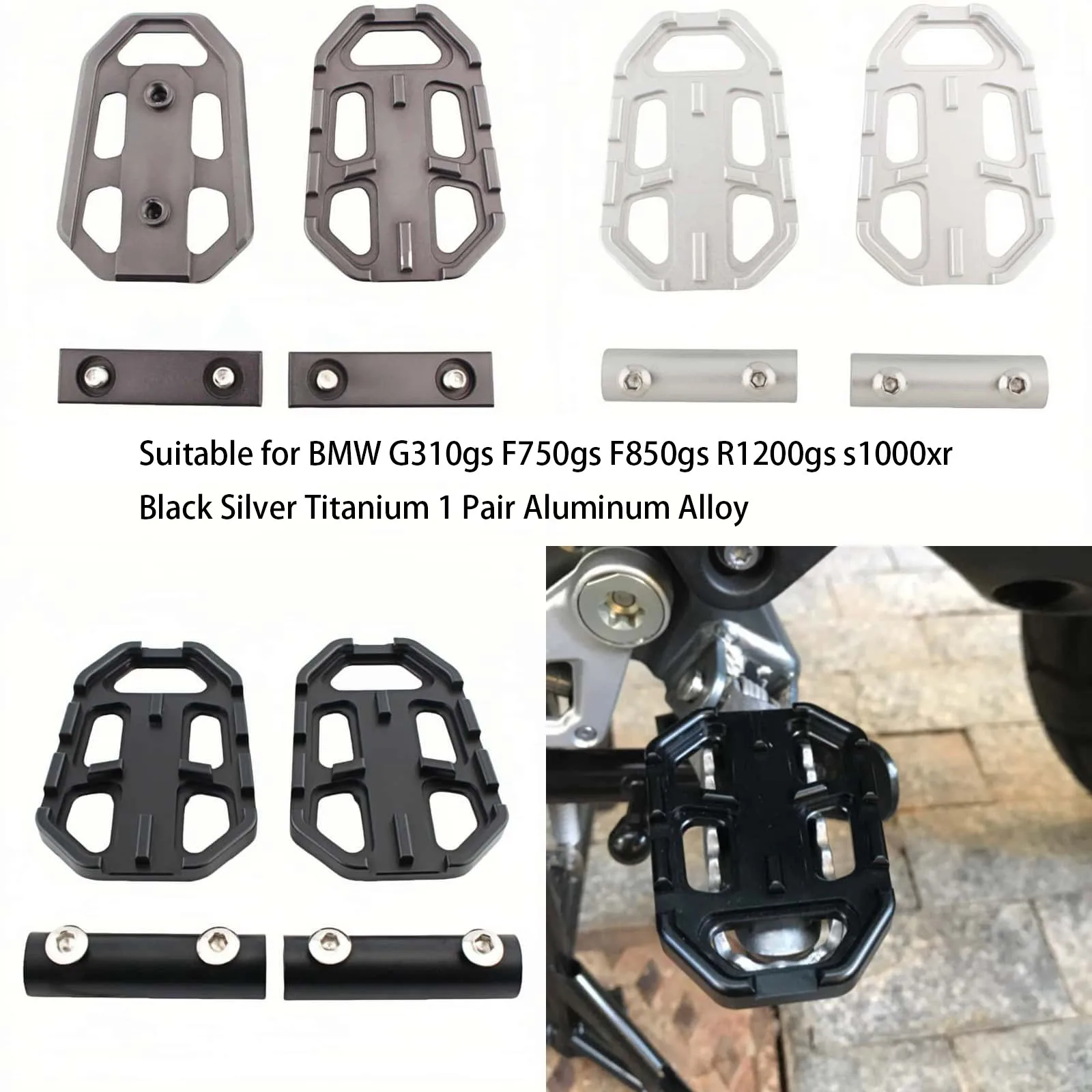 Для BMW R1200GS G310GS F850GS F750GS R Nine T S1000XR мотоциклетные широкие подножки с ЧПУ, алюминиевые удлинители подножек
Для BMW R1200GS G310GS F850GS F750GS R Nine T S1000XR мотоциклетные широкие подножки с ЧПУ, алюминиевые удлинители подножек