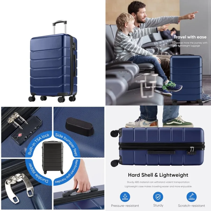 ch Carry-On Luggage, Hardside Suitcase with Spinner Wheels, Lightweight ABS Hard Shell Travel Luggage, TSA Approved Lock, Expan
ch Carry-On Luggage, Hardside Suitcase with Spinner Wheels, Lightweight ABS Hard Shell Travel Luggage, TSA Approved Lock, Expan