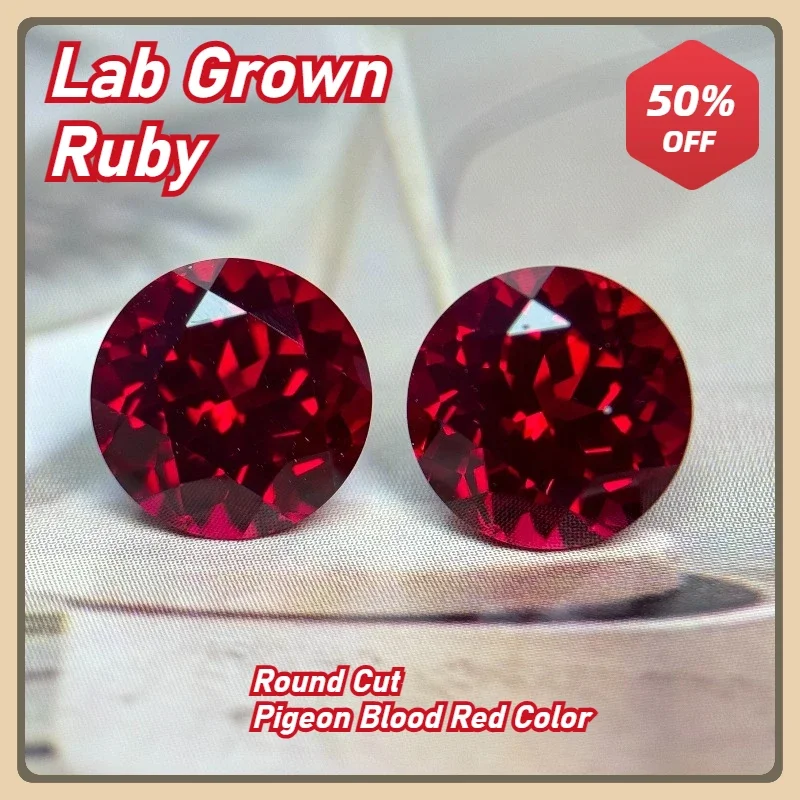 Hot Sales Lab Grown Ruby Round Cut Pigeon Blood Red Color DIY Charms Jewelry Making Main Materials Selectable AGL Certificate
Hot Sales Lab Grown Ruby Round Cut Pigeon Blood Red Color DIY Charms Jewelry Making Main Materials Selectable AGL Certificate