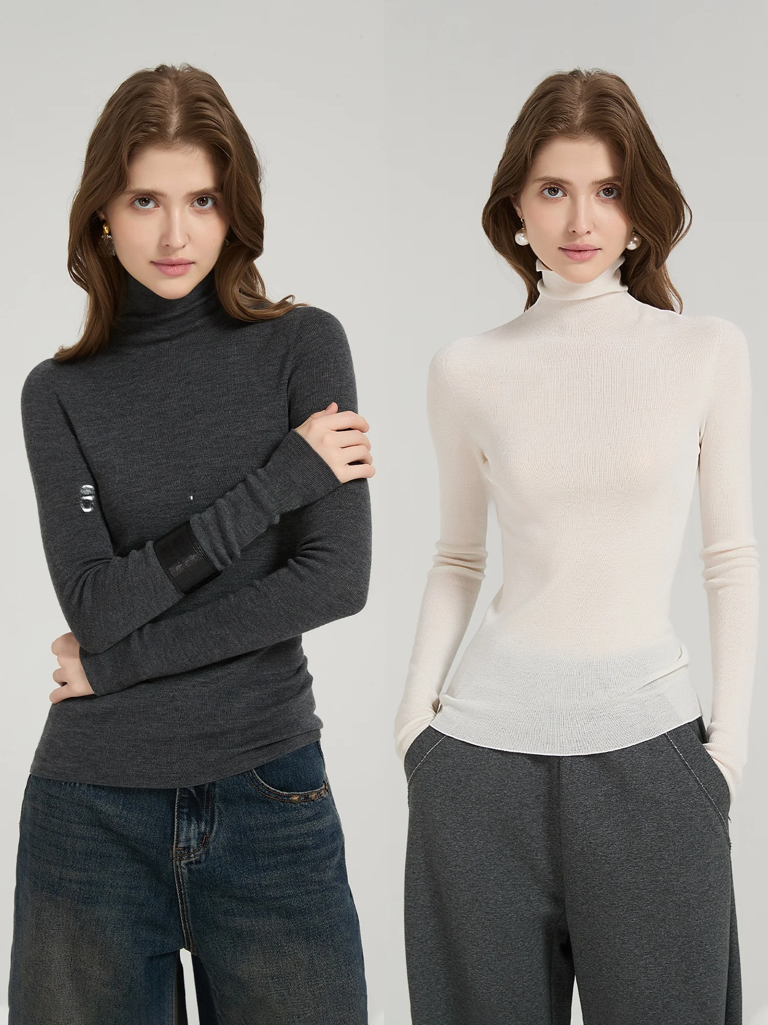 Soft Touch Knitted Yangzi Yarn Long Sve High Collar Sl One-Piece Base irt Women's Autumn Winter Faion Simple S...
Soft Touch Knitted Yangzi Yarn Long Sve High Collar Sl One-Piece Base irt Women's Autumn Winter Faion Simple S...