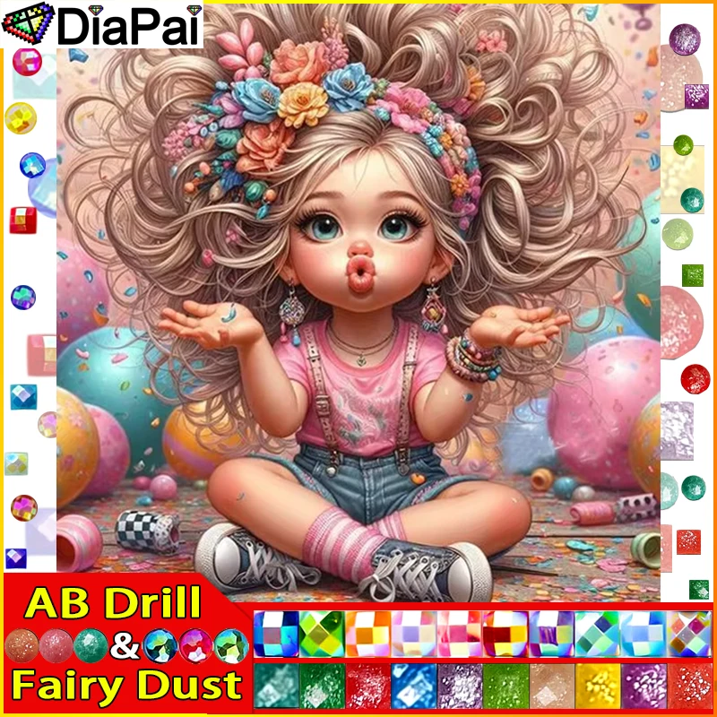 DIAPAI Fairy Dust AB полный алмаз "Девушка цветок воздушный шар" DIY 5D алмазная живопись вышивка крестиком домашний декор картина из горного хрусталя
DIAPAI Fairy Dust AB полный алмаз "Девушка цветок воздушный шар" DIY 5D алмазная живопись вышивка крестиком домашний декор картина из горного хрусталя
