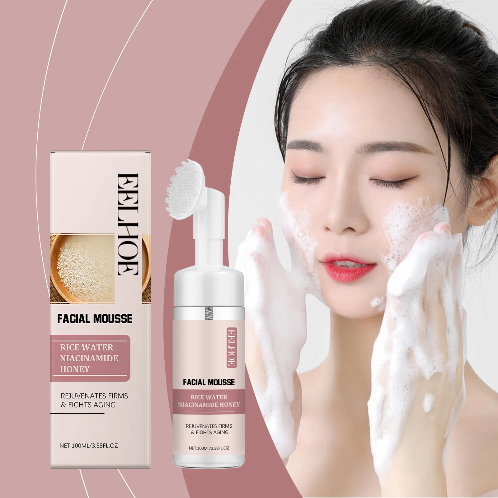 Rice Facial Cleanser Oil Control Exfoliating Anti Ance Deep Cleansing Pores Shrinking Brightening Remove Dirt Cleansing Mousse
Rice Facial Cleanser Oil Control Exfoliating Anti Ance Deep Cleansing Pores Shrinking Brightening Remove Dirt Cleansing Mousse