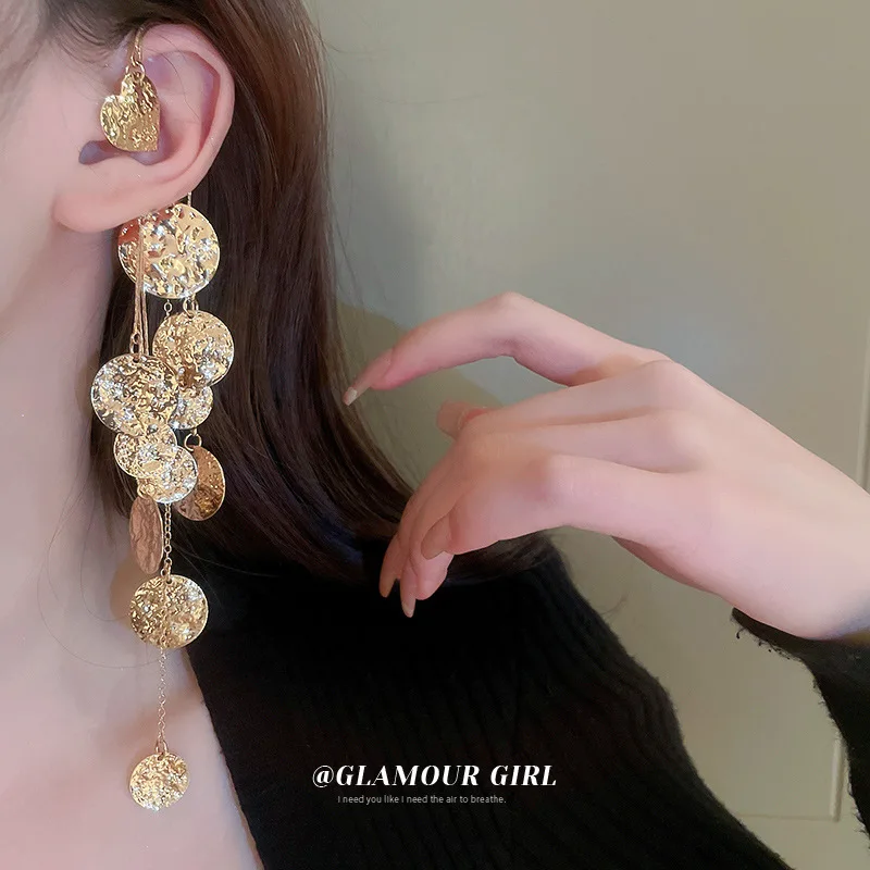 Long Tassel Circled Sequins Clip Earring for Women Ladies No Piercing Fake Cartilage Exquisite Ear Bone Clips Pendientes Jewelry
Long Tassel Circled Sequins Clip Earring for Women Ladies No Piercing Fake Cartilage Exquisite Ear Bone Clips Pendientes Jewelry