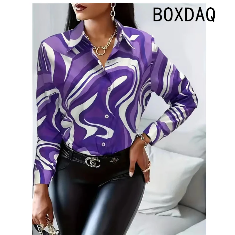 Spring Summer New Women's Shirts 3D Colorful Gradient Printed Shirt Long Sleeve Lapel Casual Women's Shirt Fashion Street Blouse
Spring Summer New Women's Shirts 3D Colorful Gradient Printed Shirt Long Sleeve Lapel Casual Women's Shirt Fashion Street Blouse