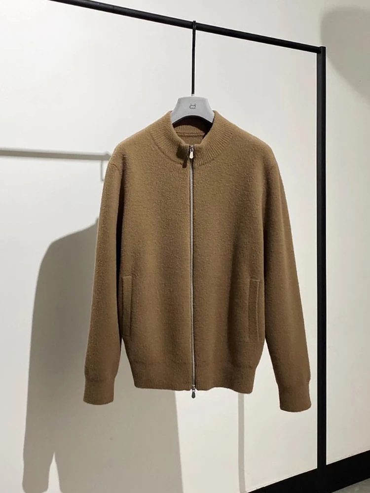 New men's advanced simple solid color turtleneck cashmere casual bottom cardigan coat
New men's advanced simple solid color turtleneck cashmere casual bottom cardigan coat