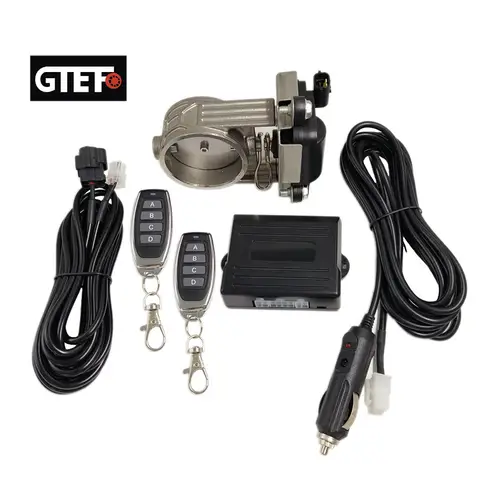 GTEFO Universal One Set 63mm Electric Exhaust Control Kit Remote Control Exhaust Control Valve Cutout
