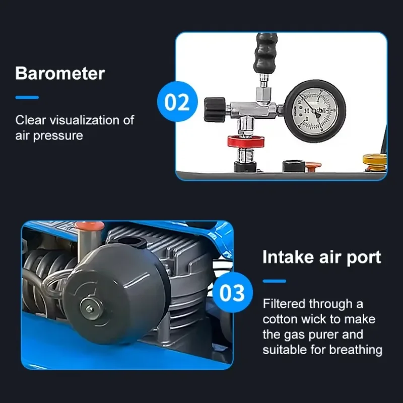 2026 Hot TUXING High Quality 2300R/Min 30mpa 300bar Auto Stop Three Cylinder 100L Waterproof Motor Scuba Diving Air Compressor
2026 Hot TUXING High Quality 2300R/Min 30mpa 300bar Auto Stop Three Cylinder 100L Waterproof Motor Scuba Diving Air Compressor